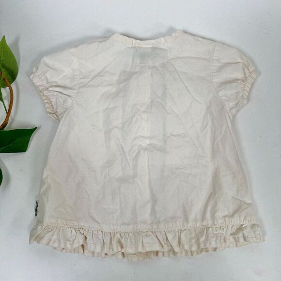 OshKosh Baby Girls Floral Cottagecore Button Up Short Sleeve Blouse / 36 Months - Picture 2 of 6